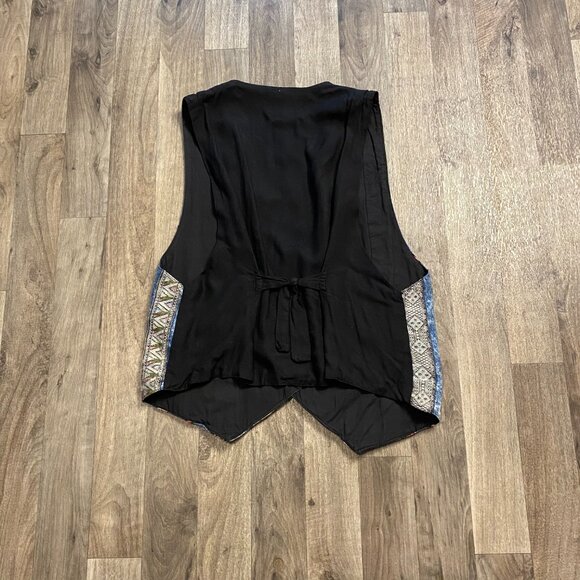 DD Designs Vintage Patchwork Striped Vest Size Small Retro Dapper - Picture 4 of 6